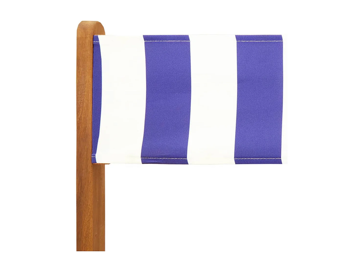 Bay Minette  Ensemble à manger de jardin 5 pcs bleu blanc tissu bois massif