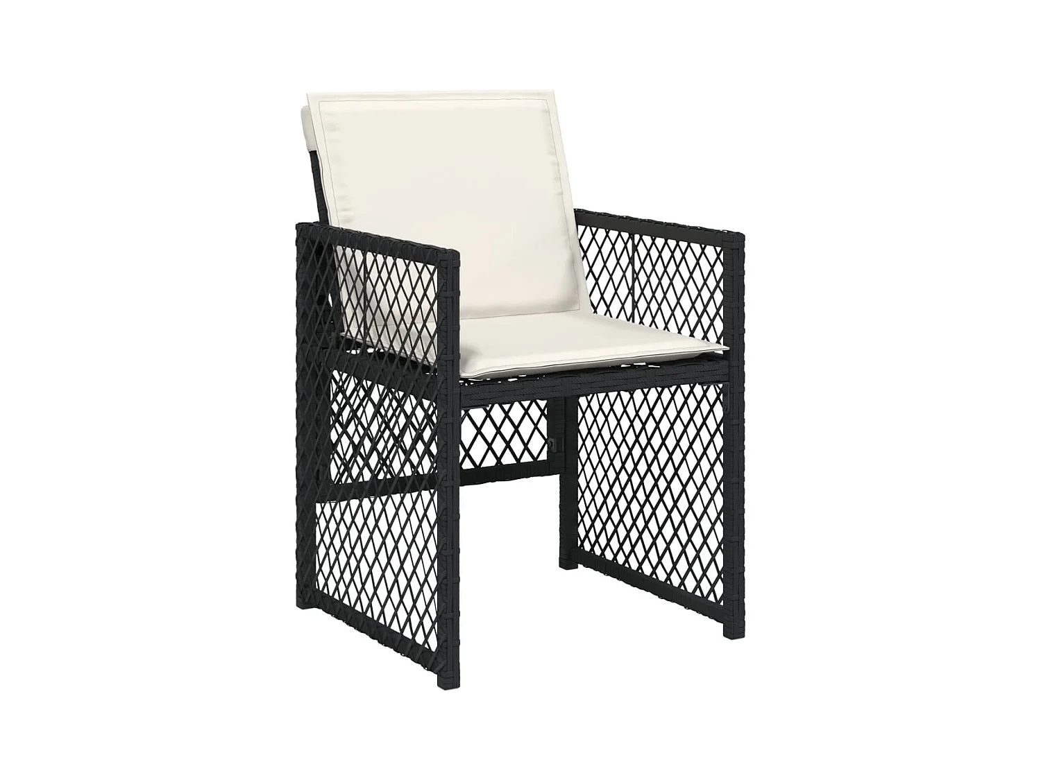 Connersville  Ensemble à manger de jardin 11 pcs coussins noir résine tressée