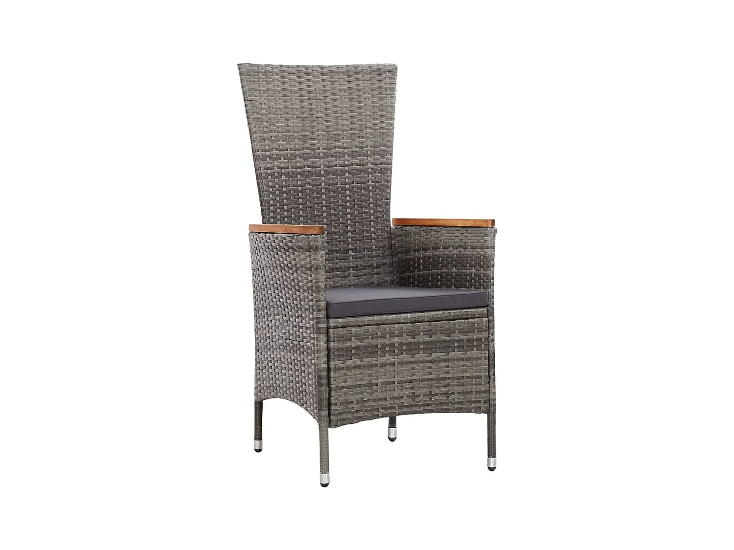 Farina  Ensemble à manger d'extérieur 9pcs coussins Résine tressée Gris