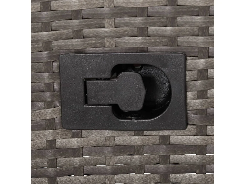 Farina  Ensemble à manger d'extérieur 9pcs coussins Résine tressée Gris