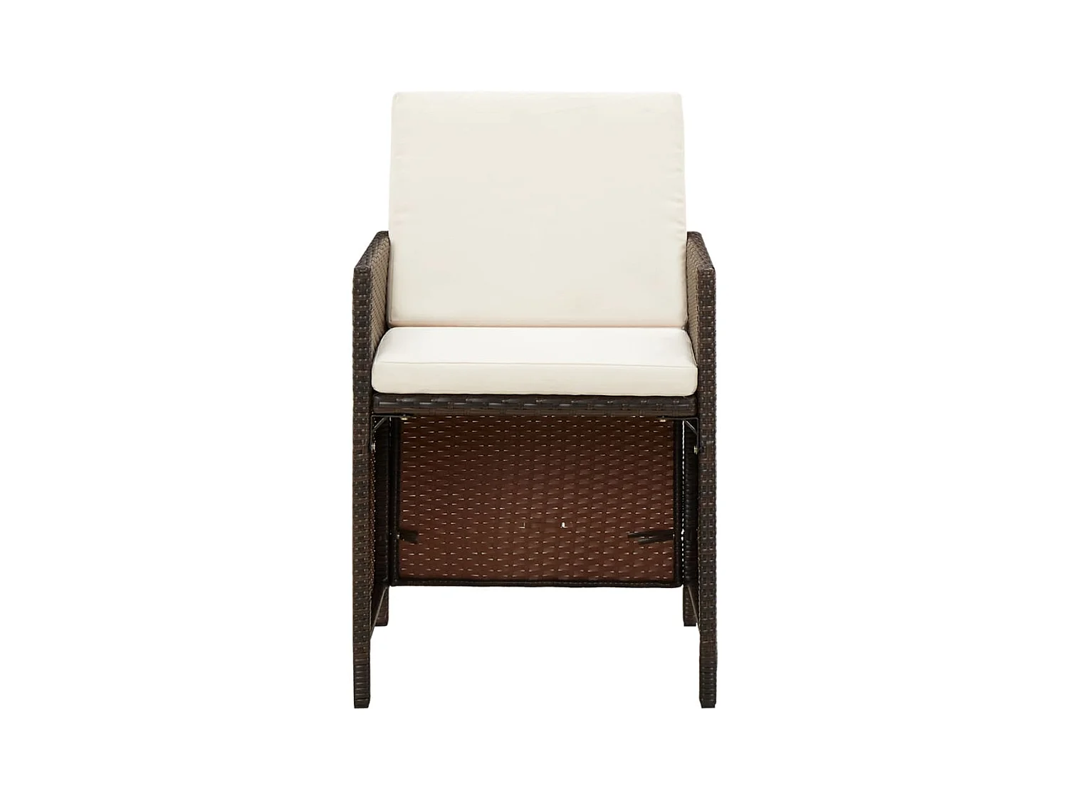 Hugo  9-delige Tuinset met kussens poly rattan bruin