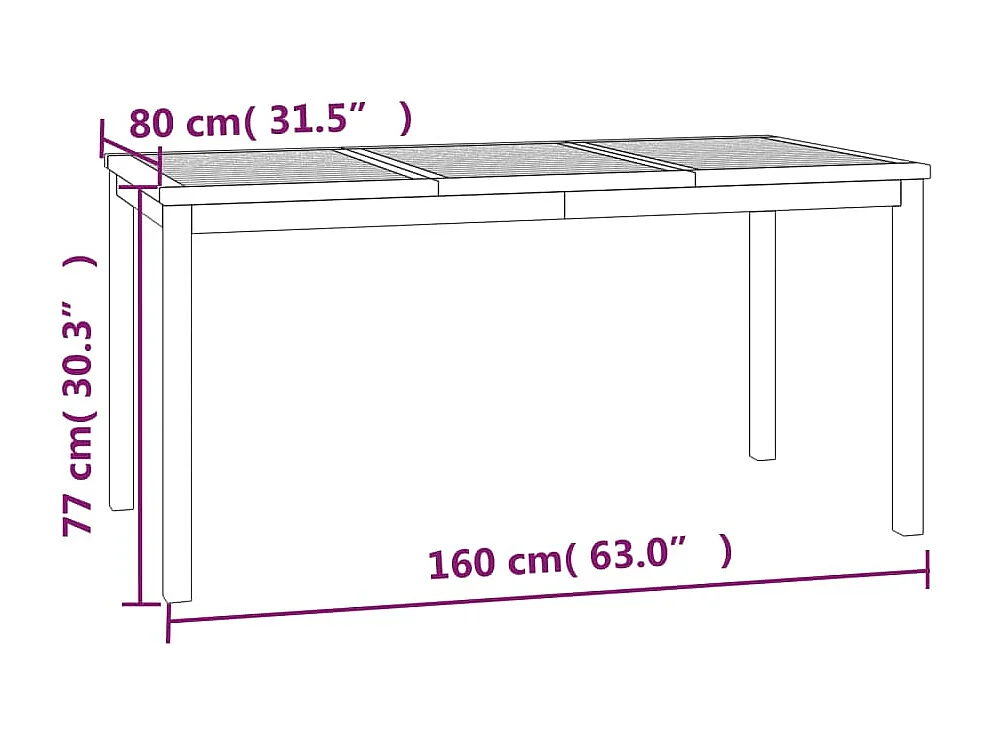 Jornin  Ensemble à manger de jardin 7 pcs Bois de teck solide