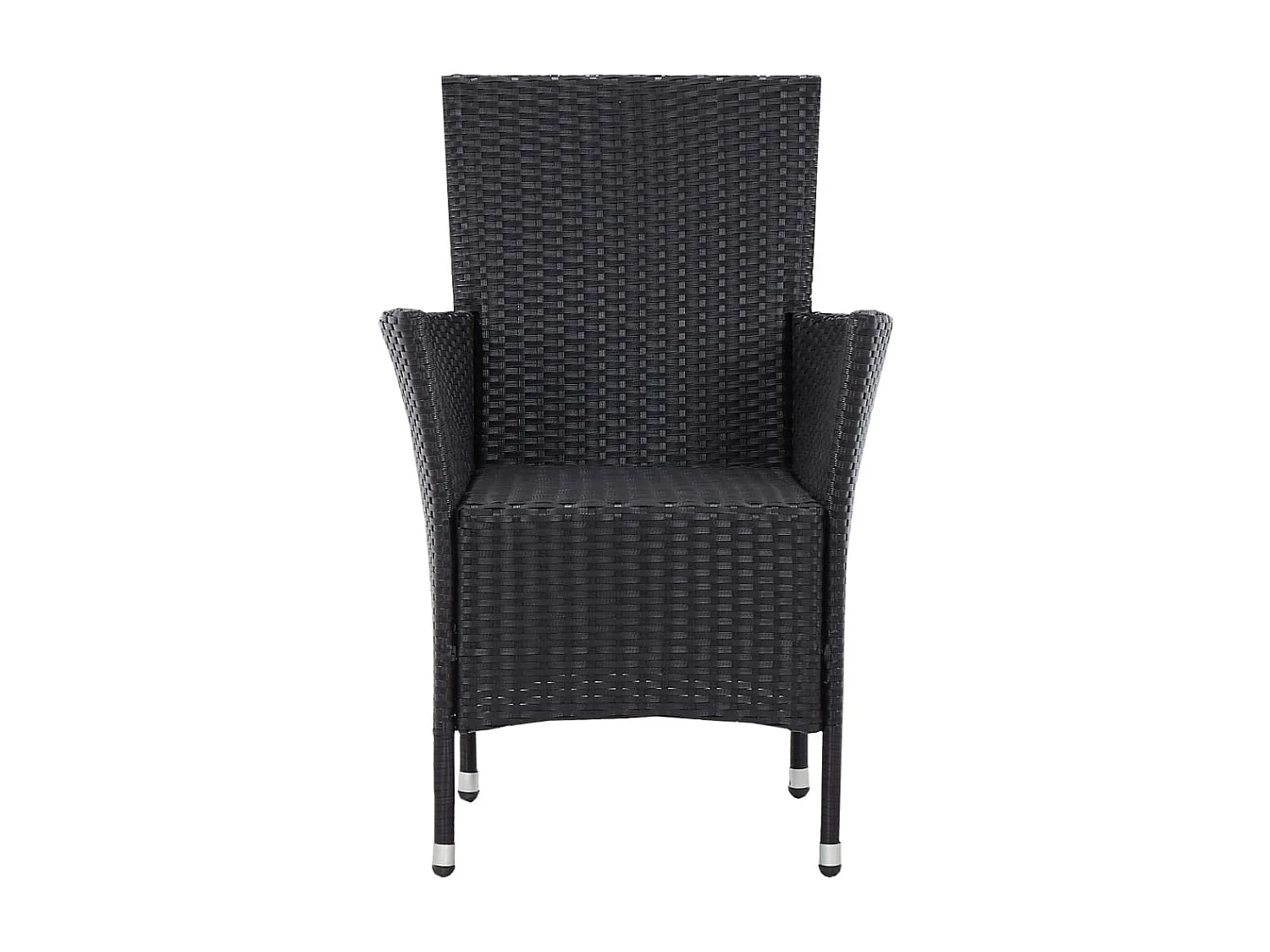 Peylar  Juego de comedor de jardín 5 piezas ratán sintético negro