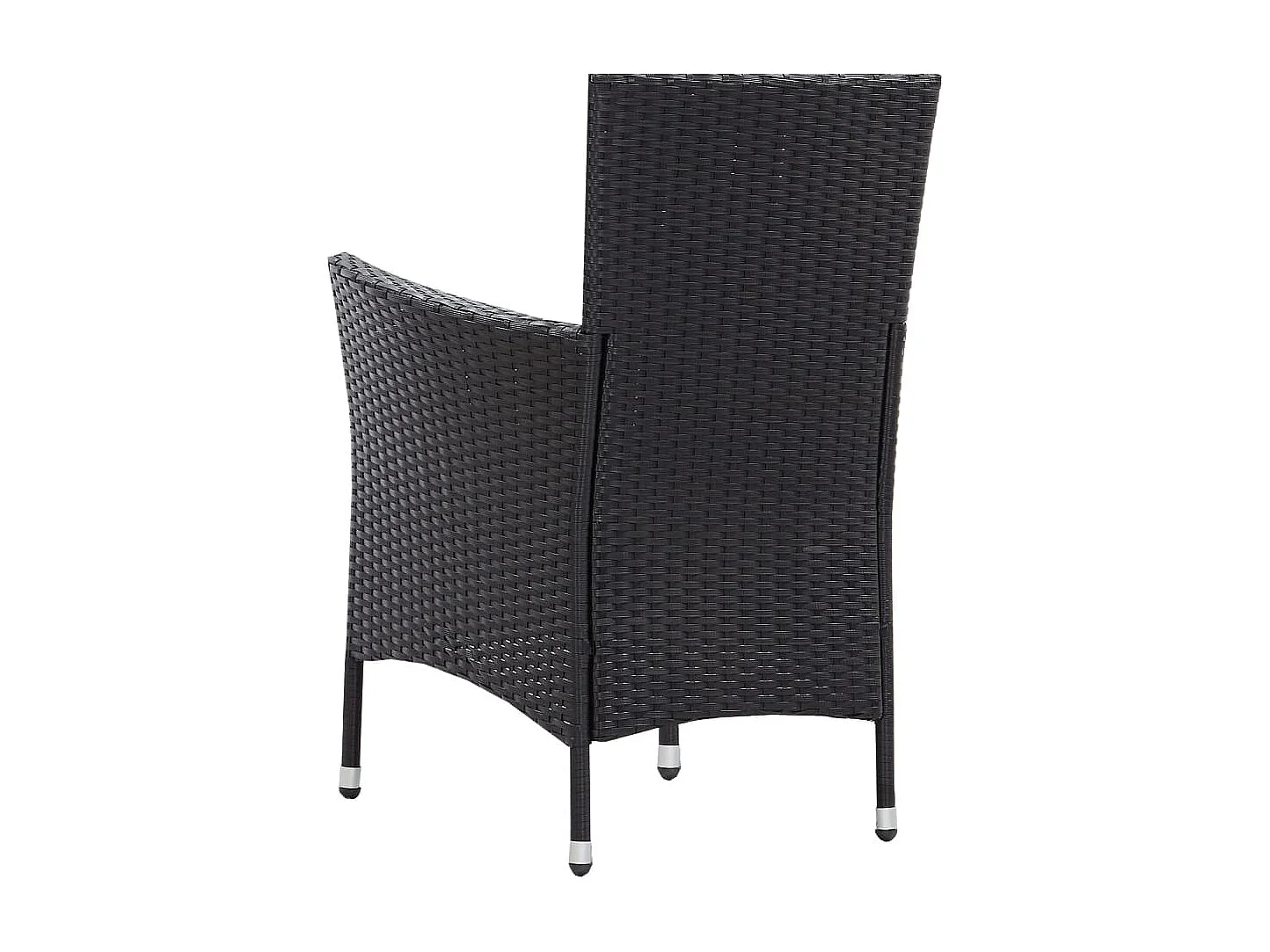 Peylar  Juego de comedor de jardín 5 piezas ratán sintético negro