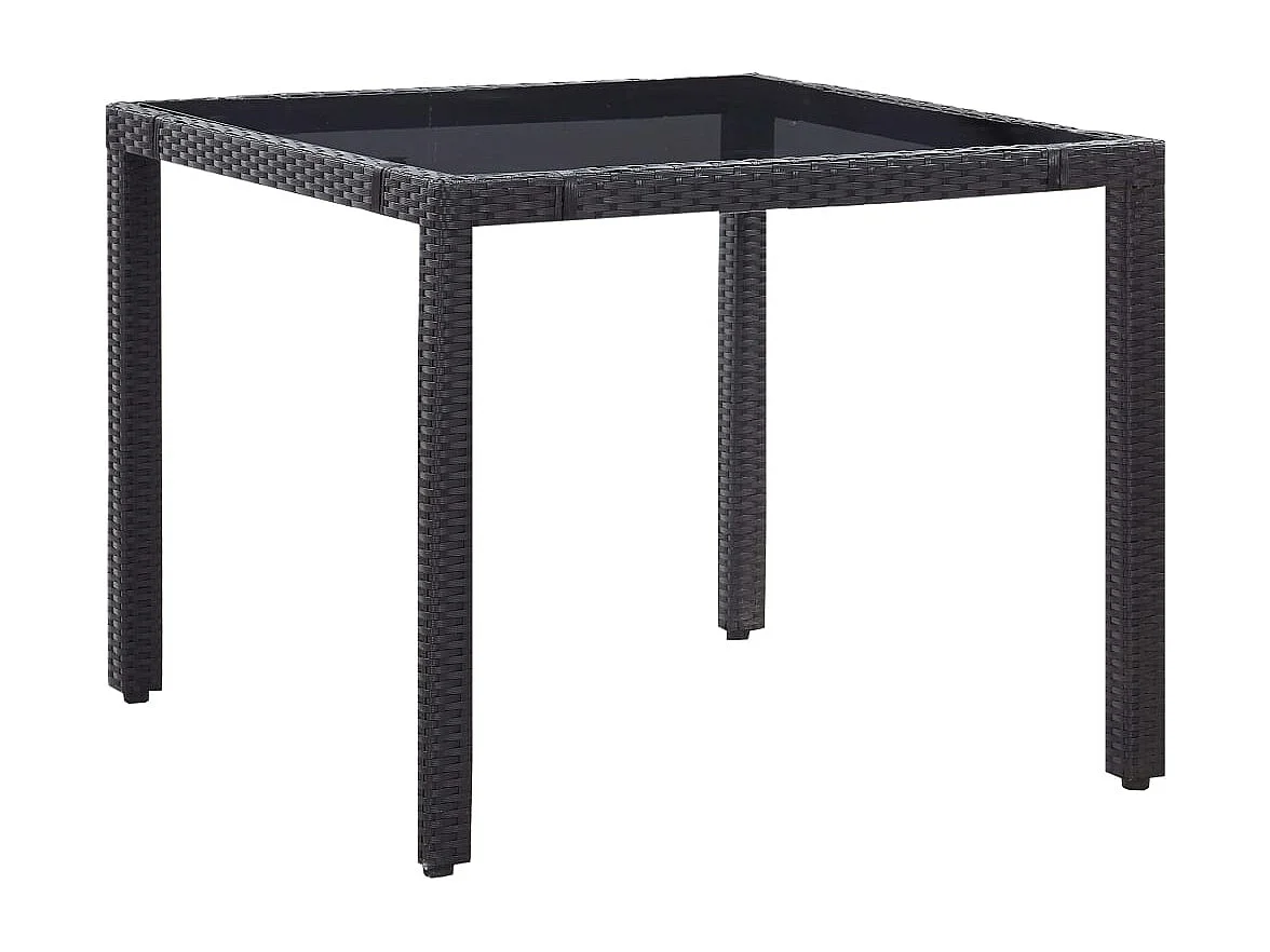 Peylar  Ensemble à manger d'extérieur 5 pcs Résine tressée Noir