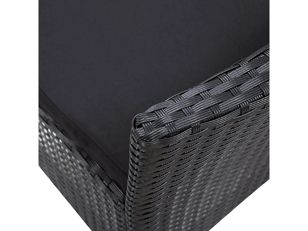 Peylar  Ensemble à manger d'extérieur 5 pcs Résine tressée Noir