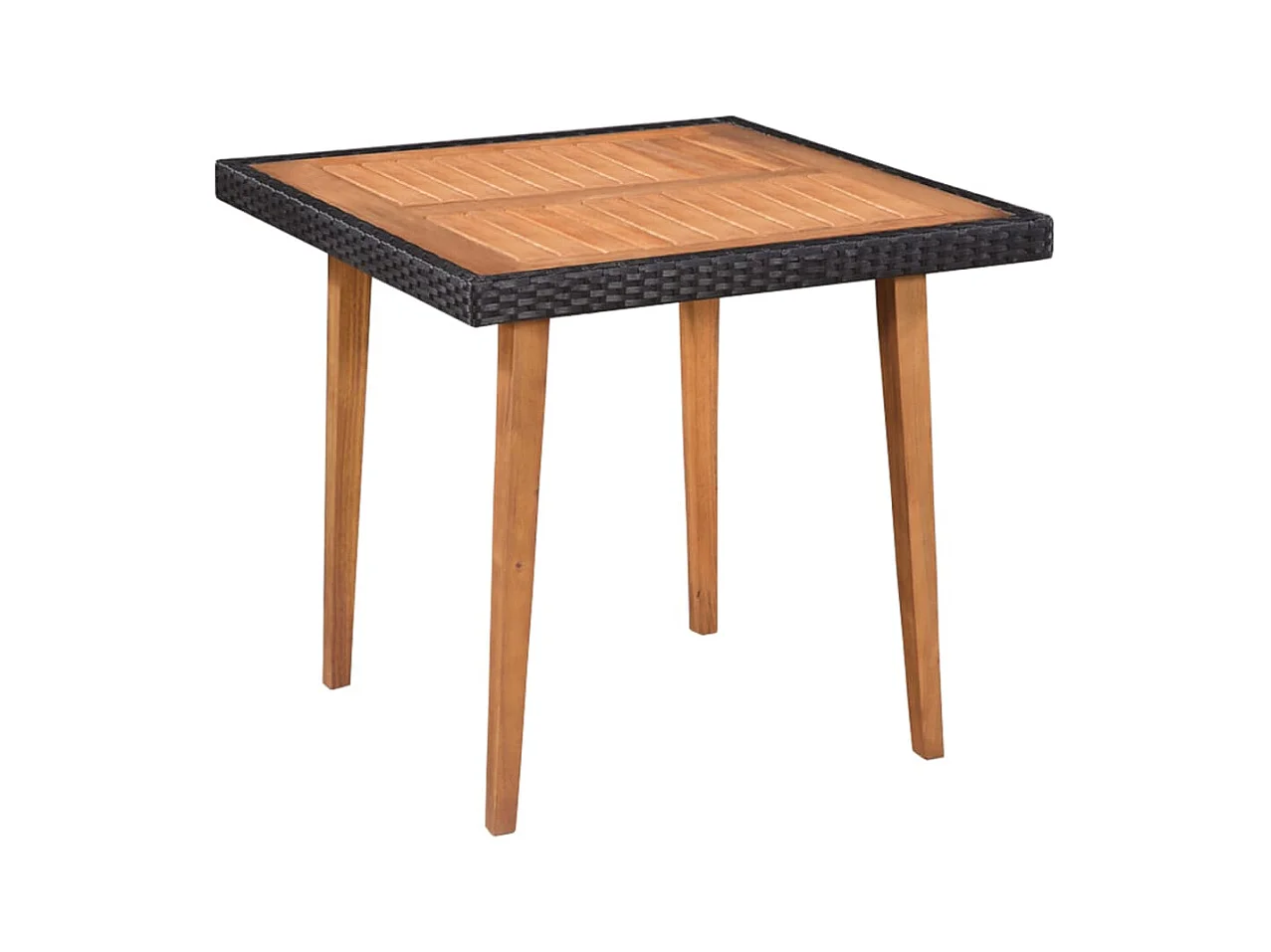 Garden Furniture -  5-delige Tuinset poly rattan zwart en bruin