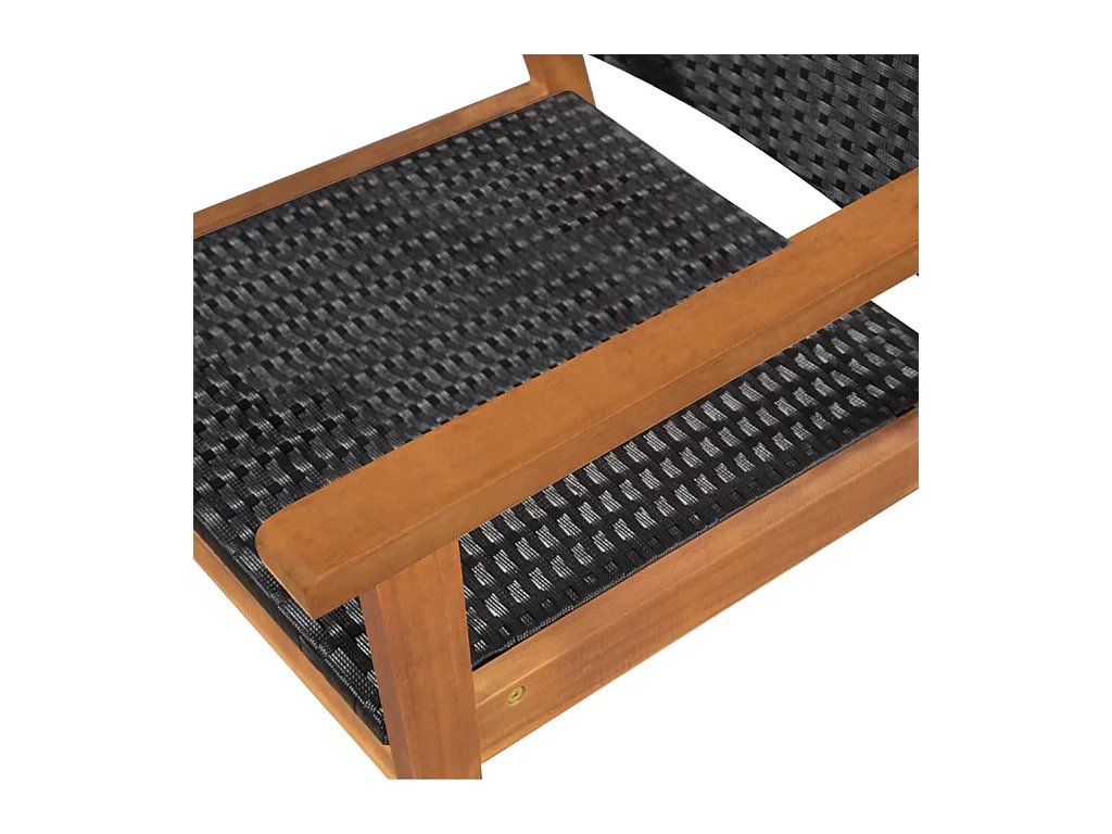 Garden Furniture -  5-delige Tuinset poly rattan zwart en bruin