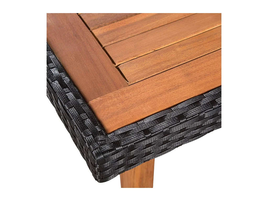 Garden Furniture -  5-delige Tuinset poly rattan zwart en bruin