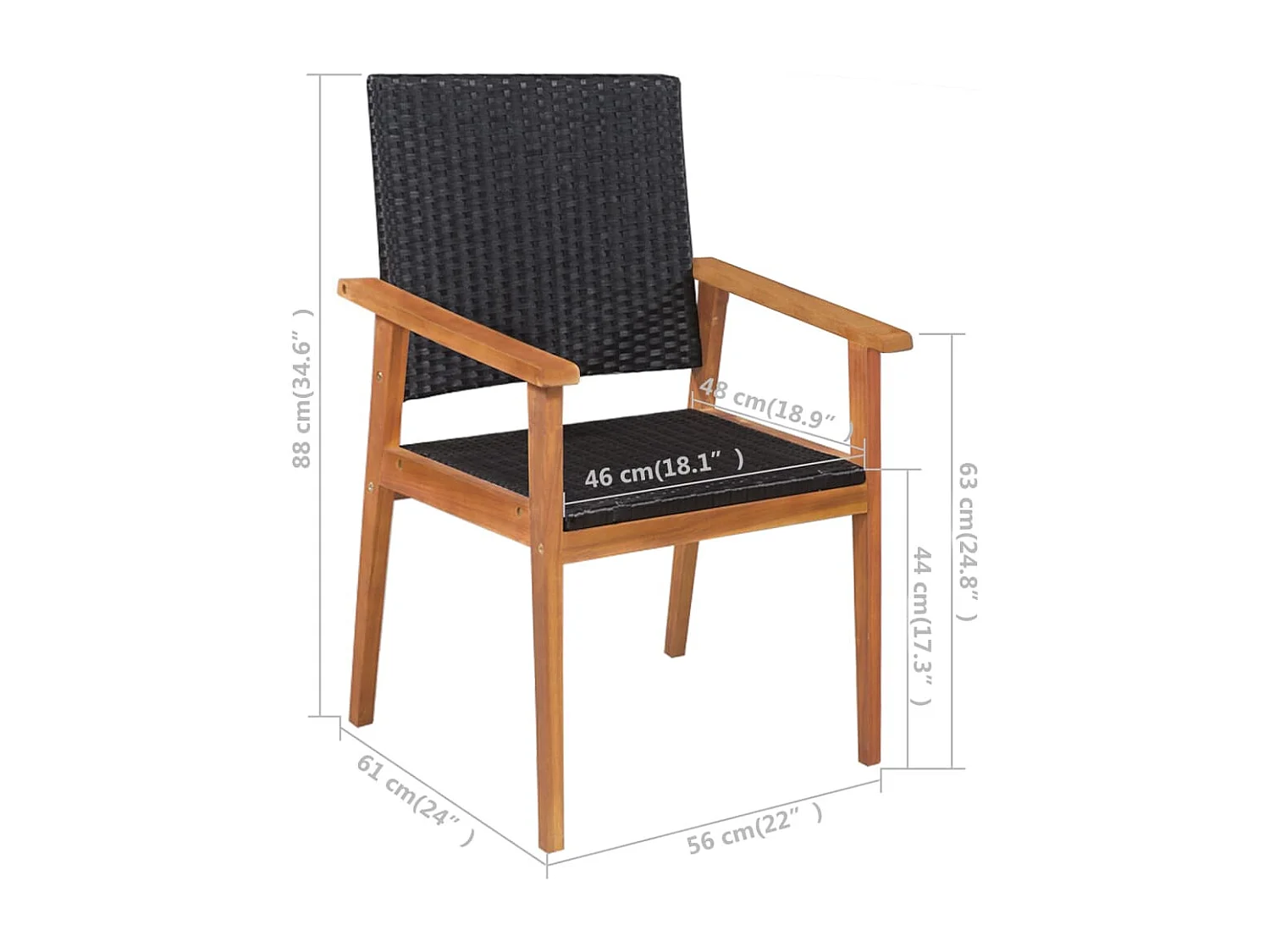 Garden Furniture -  Ensemble à manger d'extérieur 5 pcs Résine tressée Noir marron