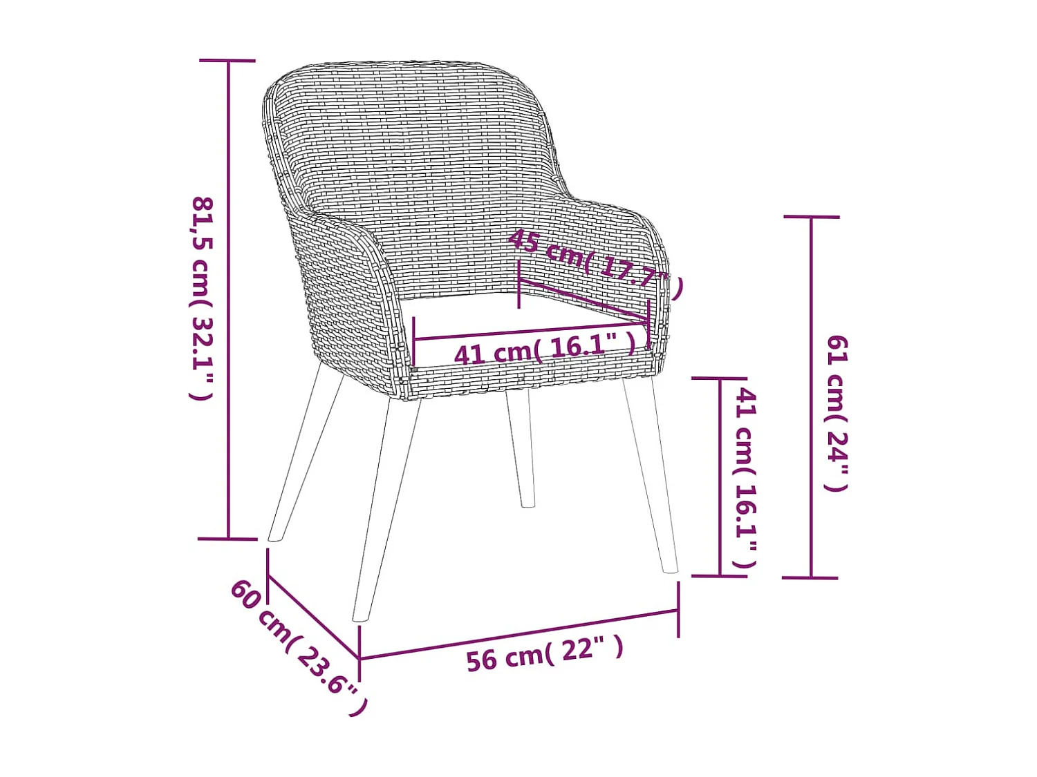 Coole  Ensemble à manger de jardin avec coussins 7 pcs Noir