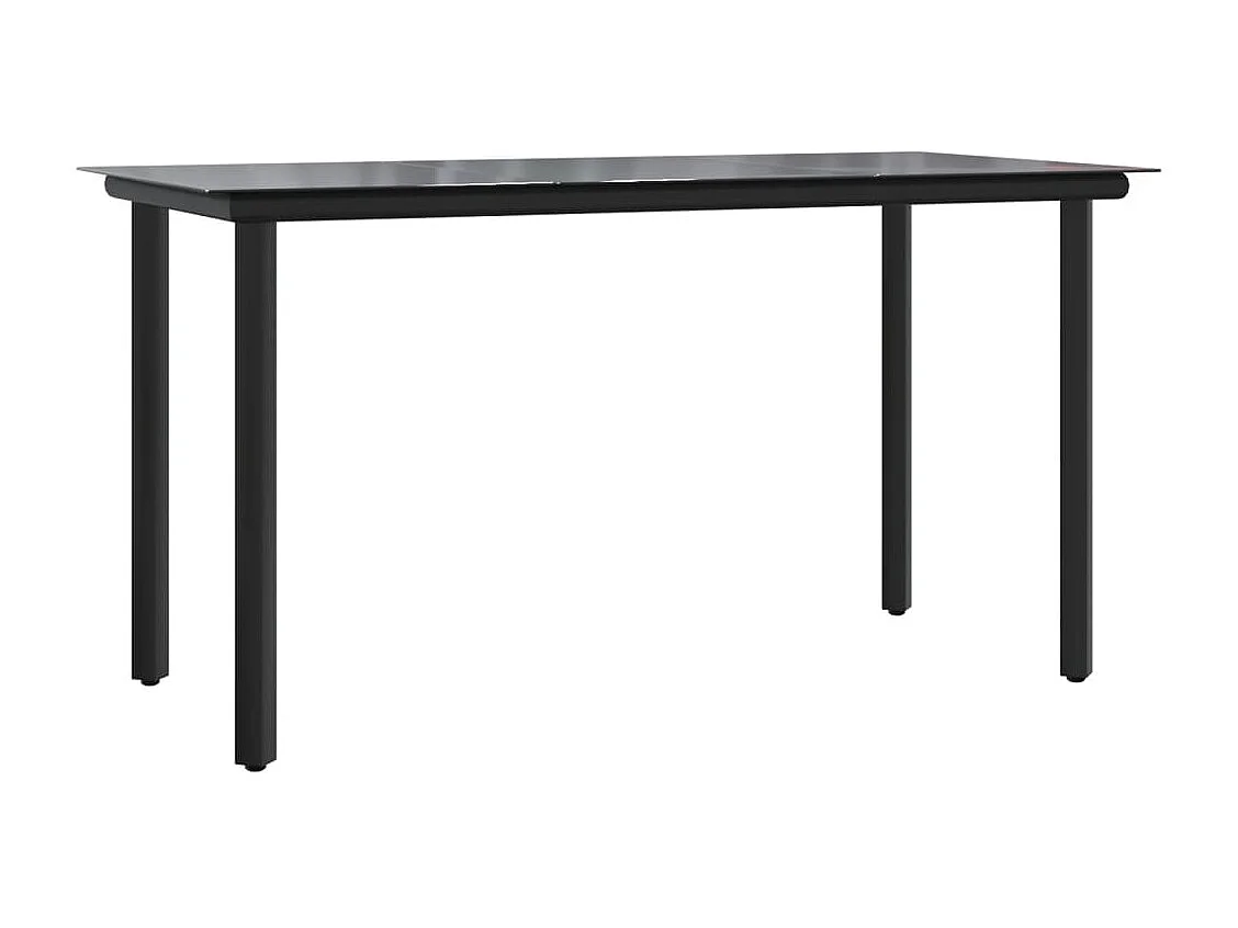 Timothy Scott  Ensemble à manger de jardin 9 pcs résine tressée acier