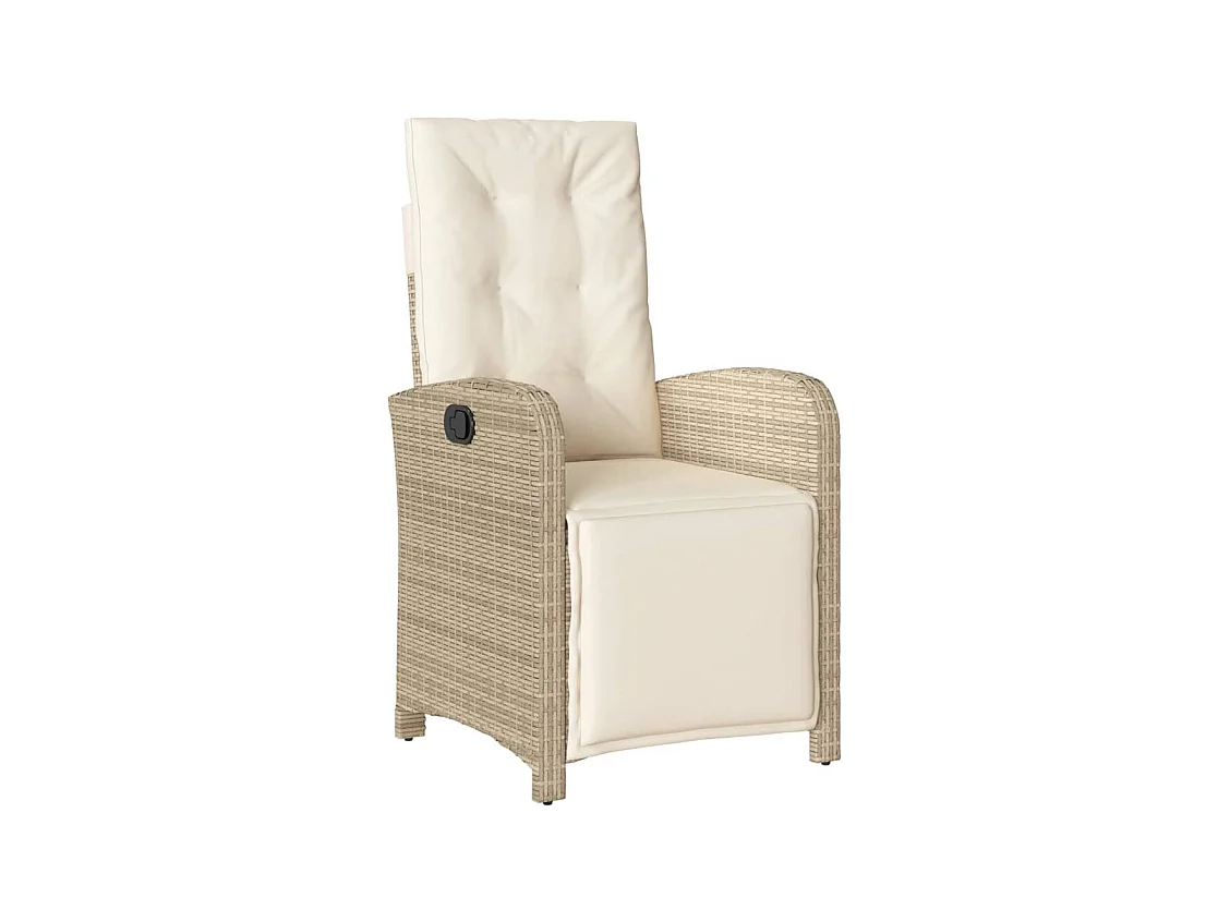 Mohammed  5-delige Tuinset met kussens poly rattan beige