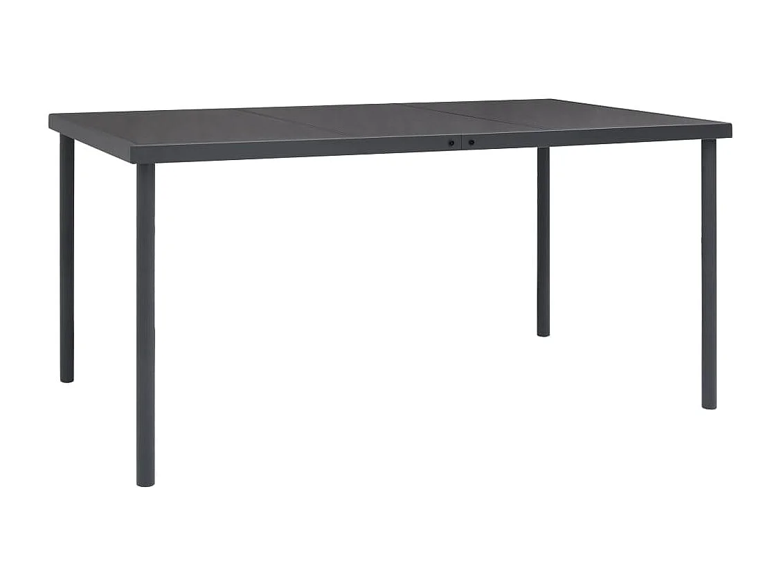 Hyères  Juego de comedor para jardín 7 piezas acero y textilene negro