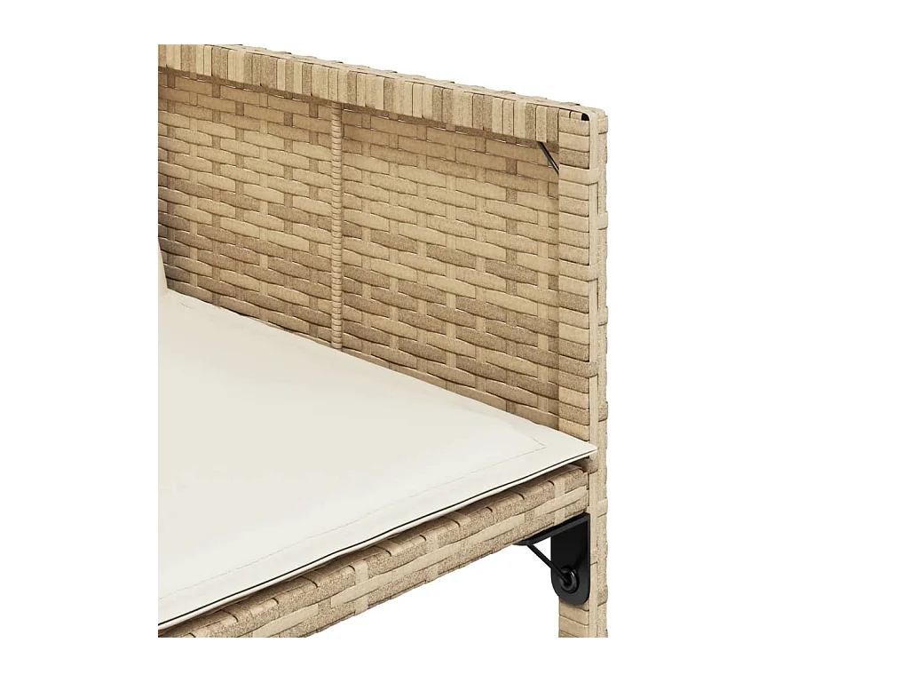 Sener  Set comedor de jardín 11 pzas con cojines ratán sintético beige