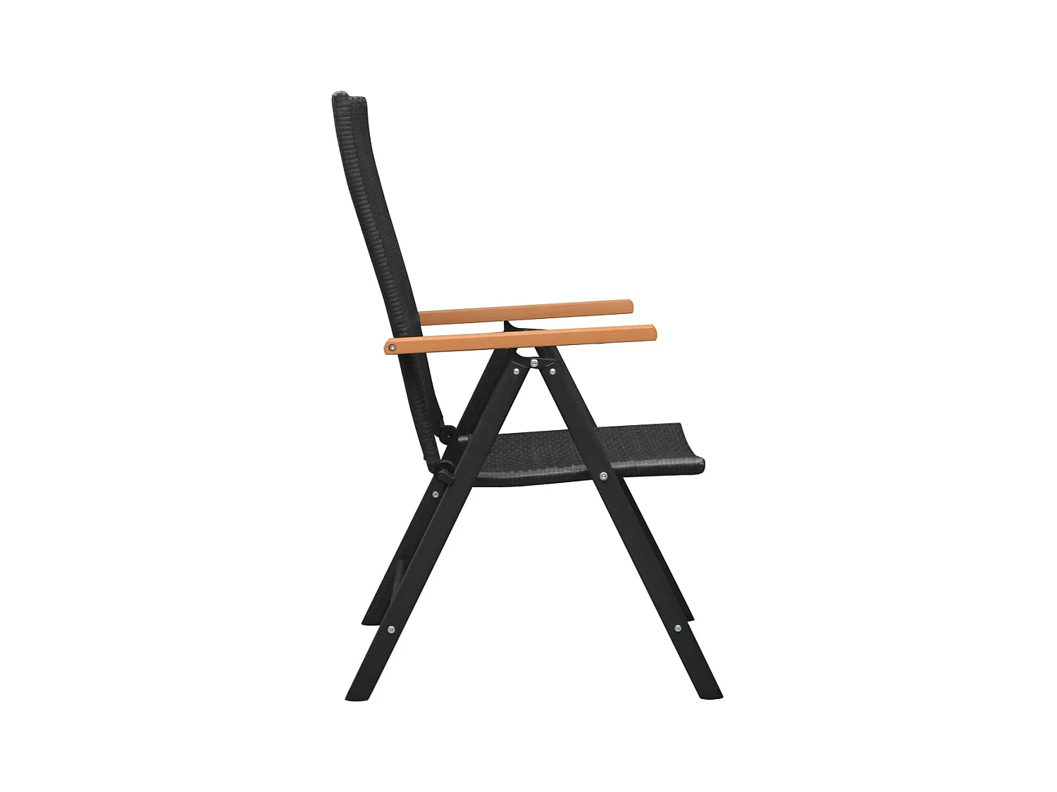 Garden Furniture -  Ensemble à manger de jardin 5 pcs noir et marron