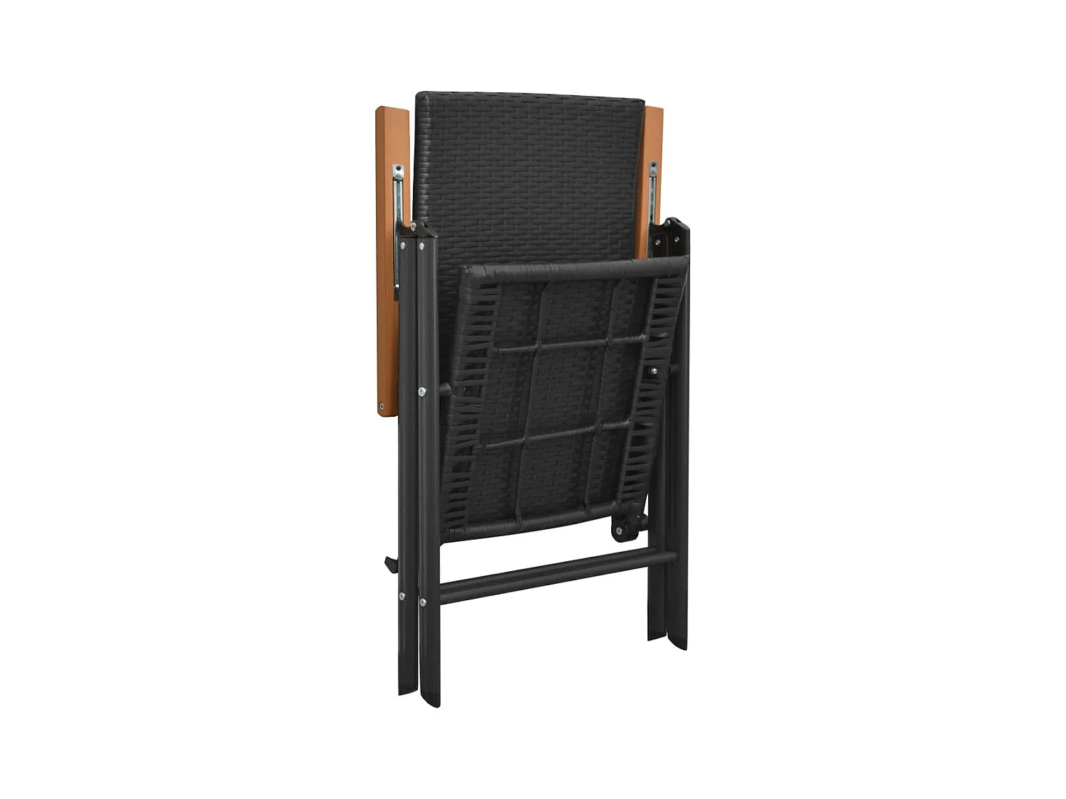 Garden Furniture -  Ensemble à manger de jardin 5 pcs noir et marron