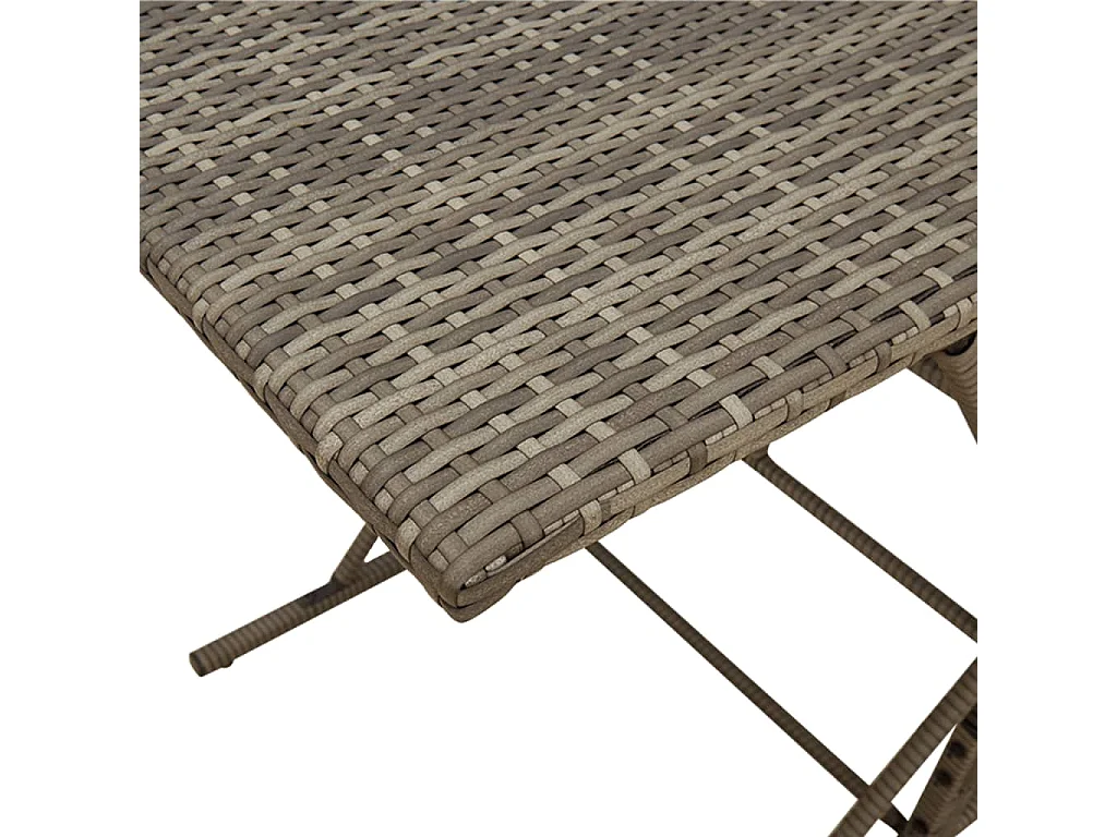Cille  Ensemble à manger de jardin et coussins 7 pcs gris rotin