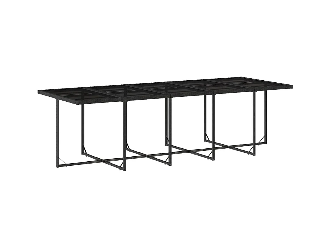 Maart  Set comedor de jardín con cojines 15 pzas ratán sintético negro