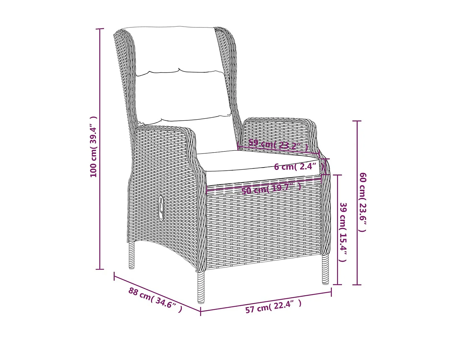 Mayra  Ensemble à manger de jardin 7 pcs Gris foncé