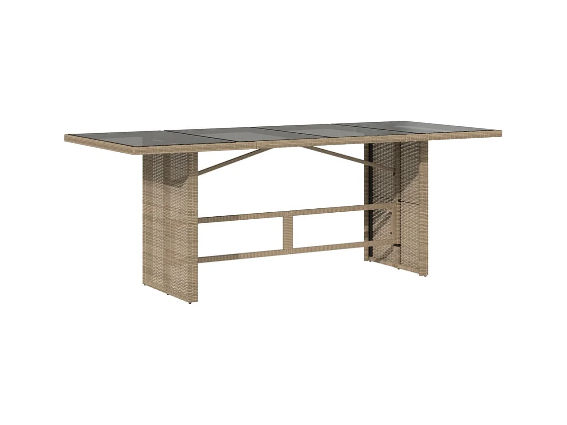 Fort Bragg  7-delige Tuinset met kussens poly rattan gemengd beige