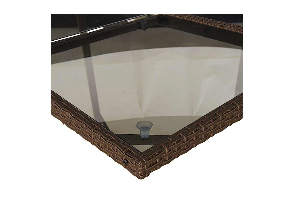 Laura Lucía  9-delige Tuinset met kussens poly rattan bruin