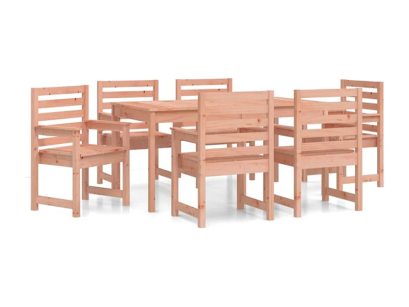 Sophie-Anaïs-Claire  Ensemble à manger de jardin 7 pcs bois massif Douglas