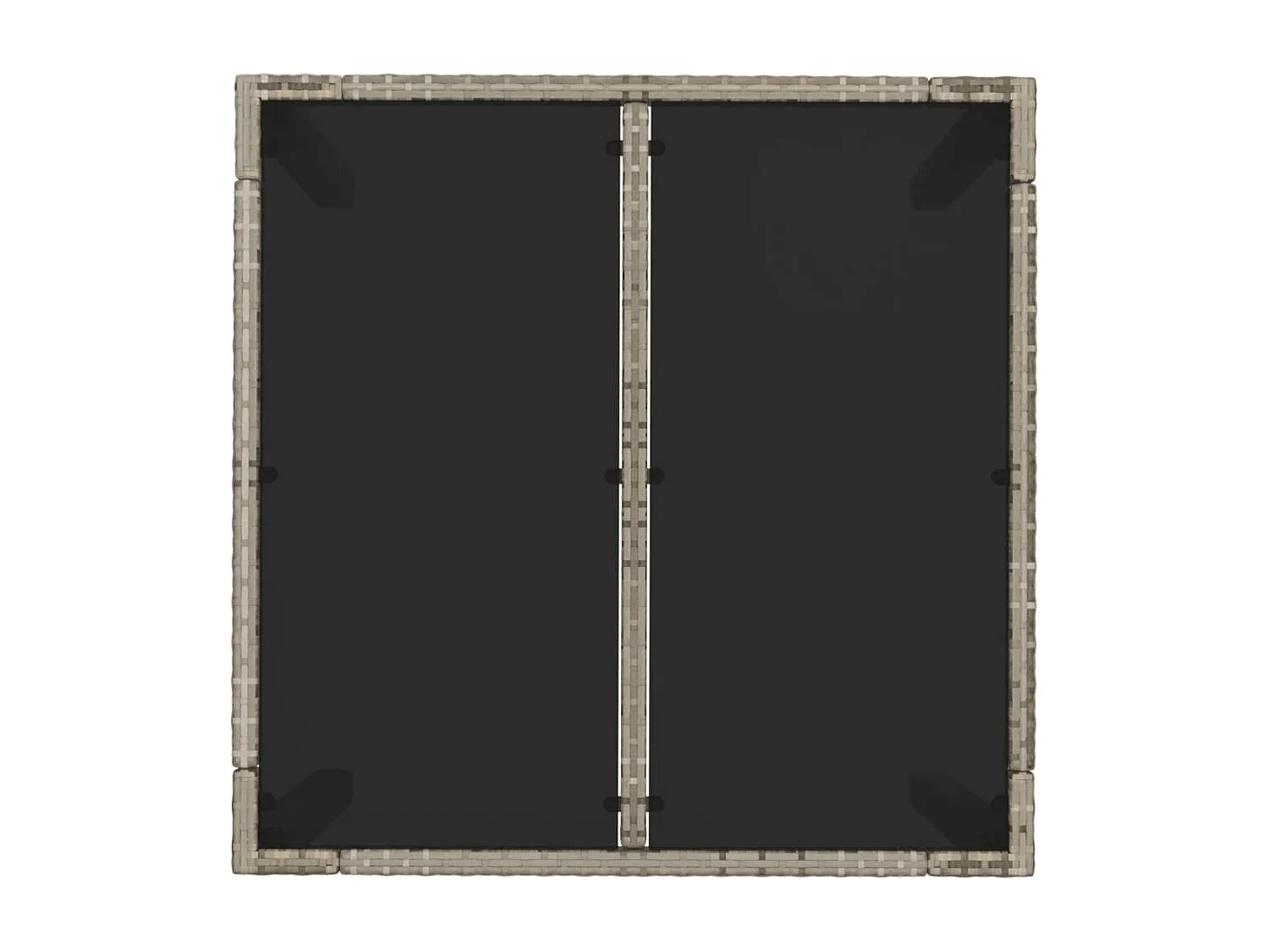 Piero  Ensemble à manger de jardin 5 pcs coussins gris résine tressée