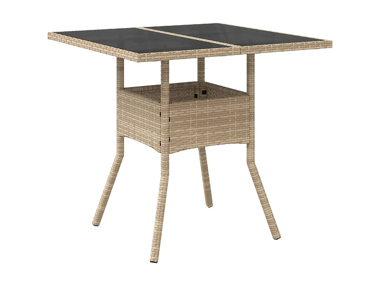 Motta Sant'Anastasia  3-delige Tuinset met kussens poly rattan en glas beige
