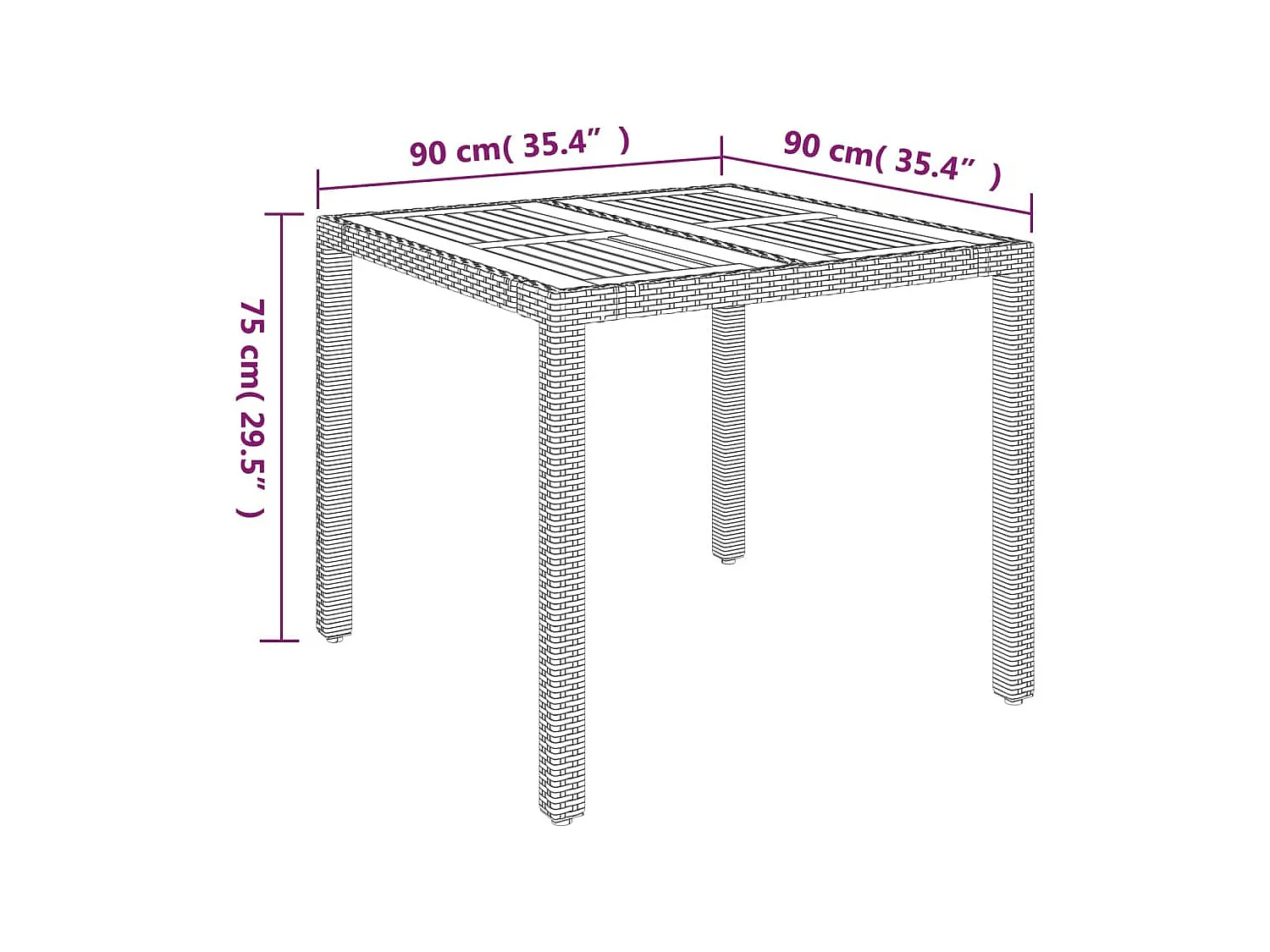 Afragola  Ensemble à manger de jardin coussins 5pcs Noir Résine tressée
