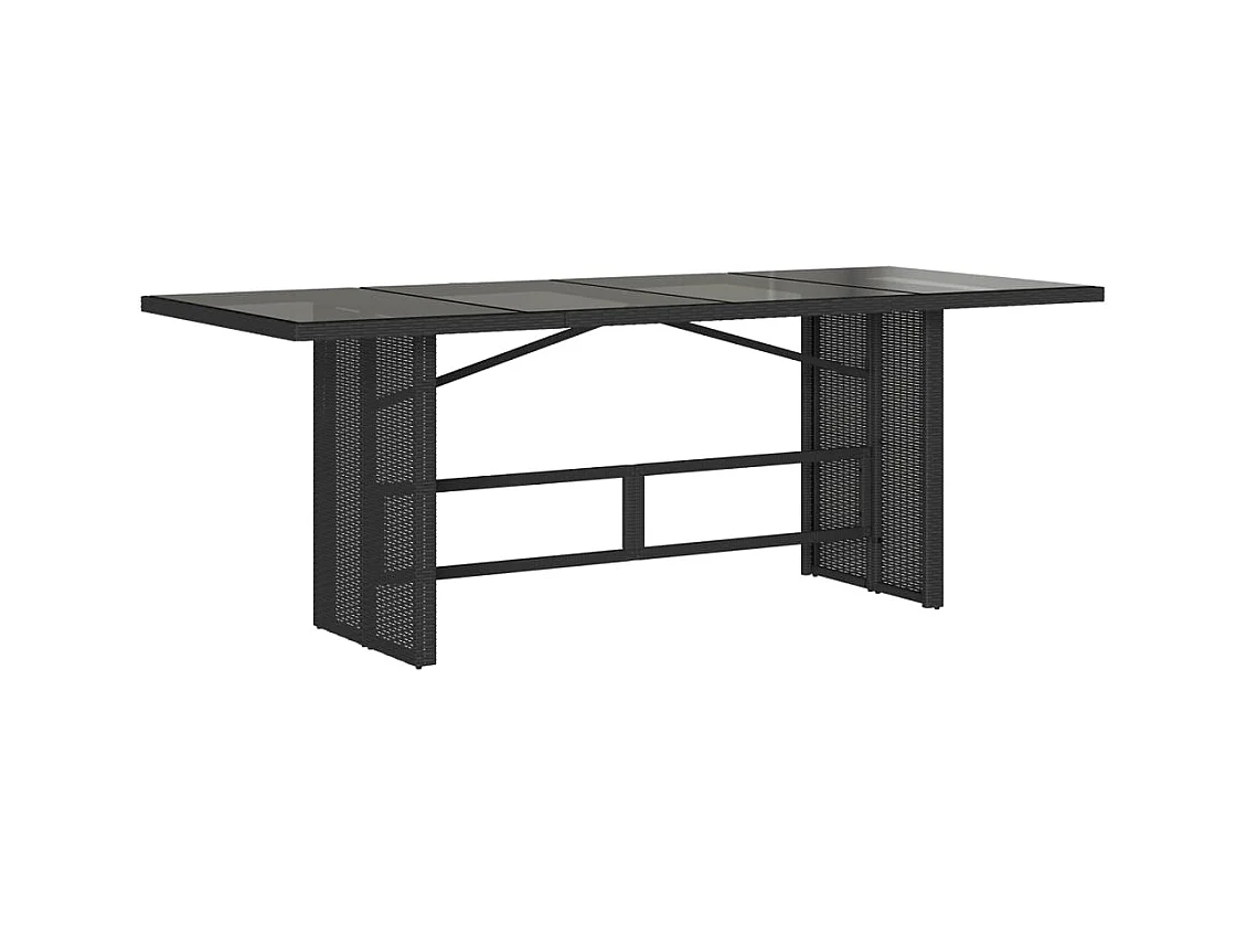 Almkerk  7-delige Tuinset met kussens poly rattan zwart