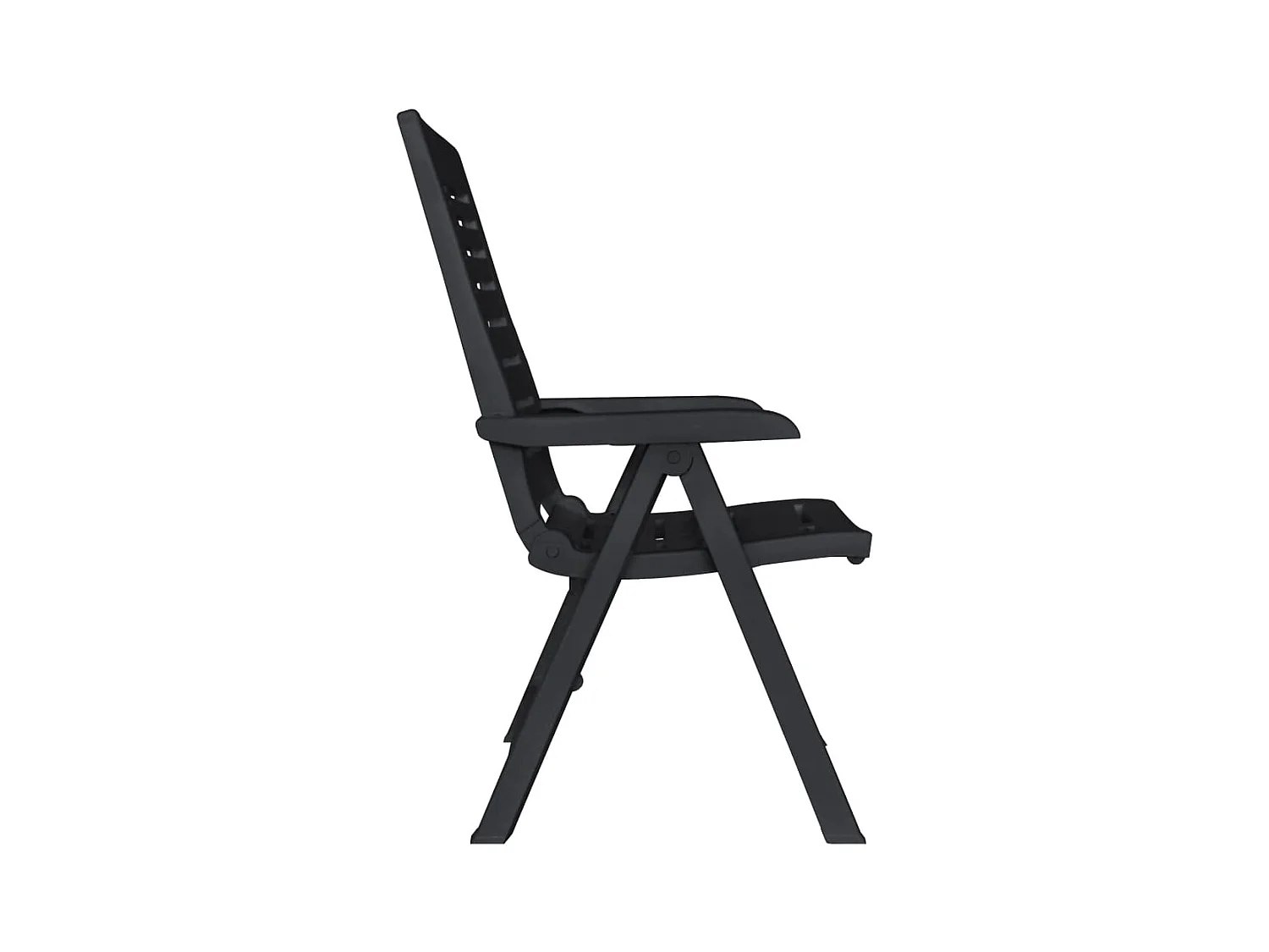 Garden Furniture -  Ensemble à manger d'extérieur 9 pcs Plastique Anthracite
