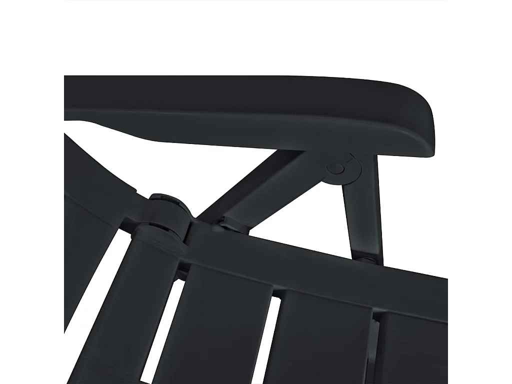 Garden Furniture -  Ensemble à manger d'extérieur 9 pcs Plastique Anthracite