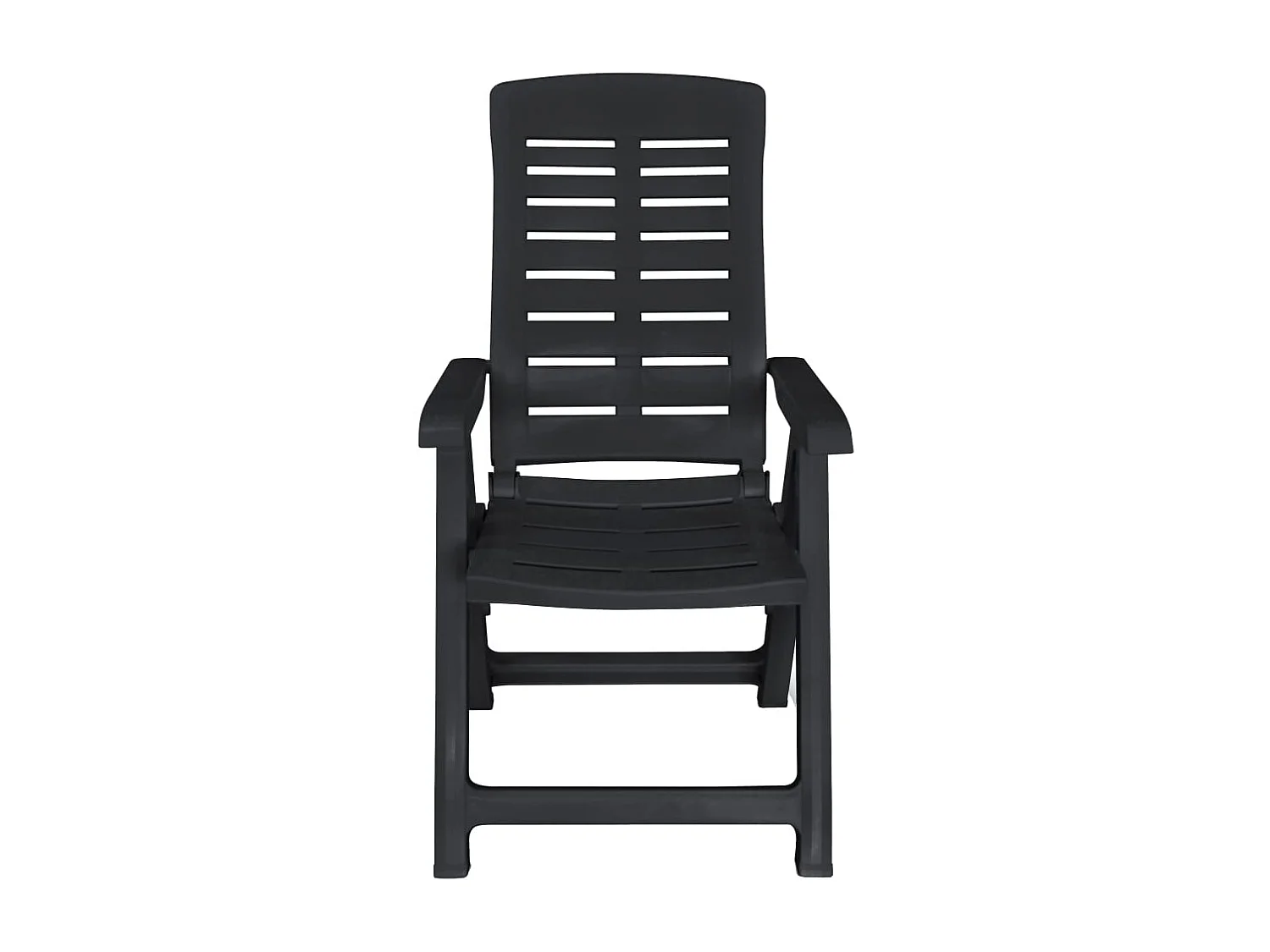 Garden Furniture -  Ensemble à manger d'extérieur 9 pcs Plastique Anthracite