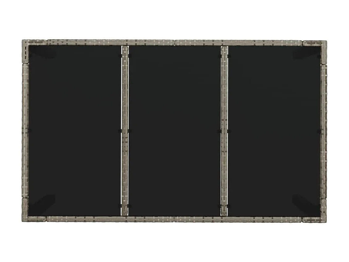 Piero  Set comedor jardín 7 pzas y cojines ratán sintético gris