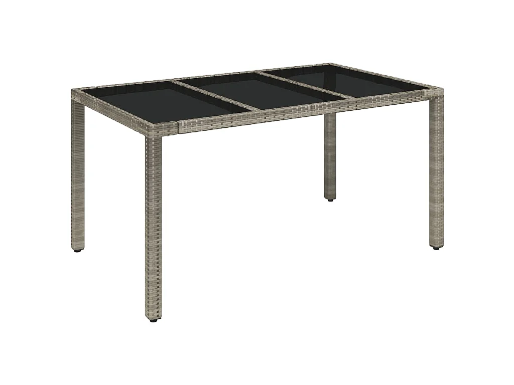 Piero  7-delige Tuinset met kussens poly rattan grijs