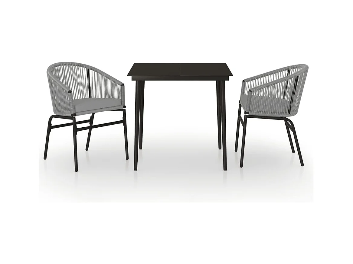 Belric  3-delige Tuinset grijs