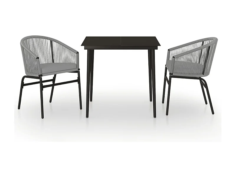 Belric  3-delige Tuinset grijs