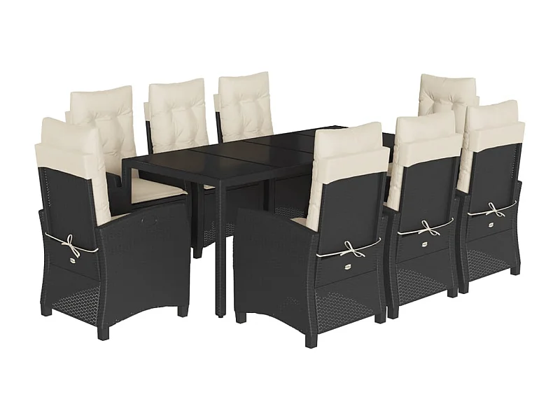 Great Bend  9-delige Tuinset poly rattan zwart