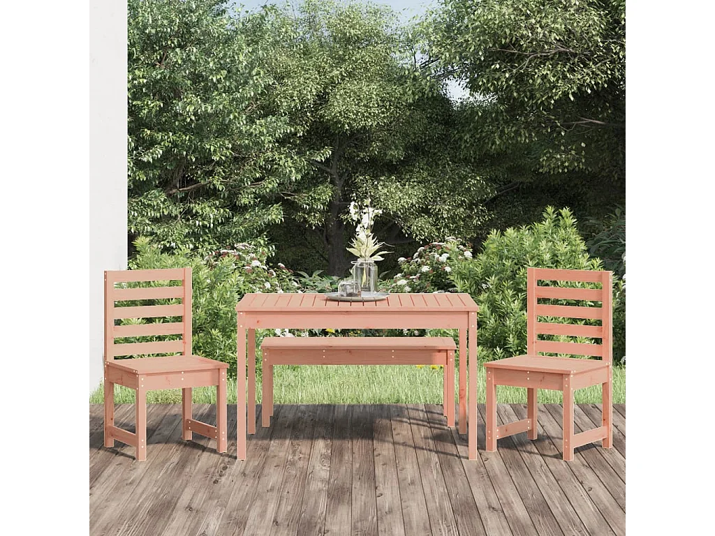 Thala  Ensemble à manger de jardin 4 pcs bois massif Douglas