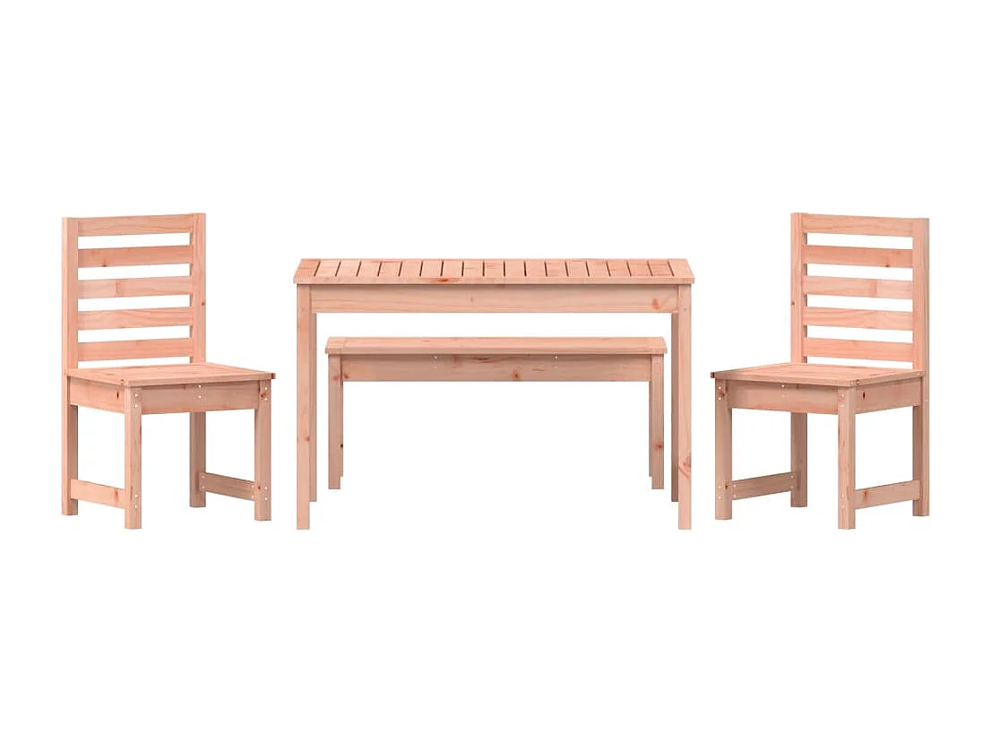 Thala  Ensemble à manger de jardin 4 pcs bois massif Douglas