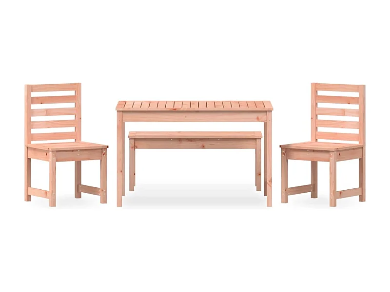 Thala  Ensemble à manger de jardin 4 pcs bois massif Douglas