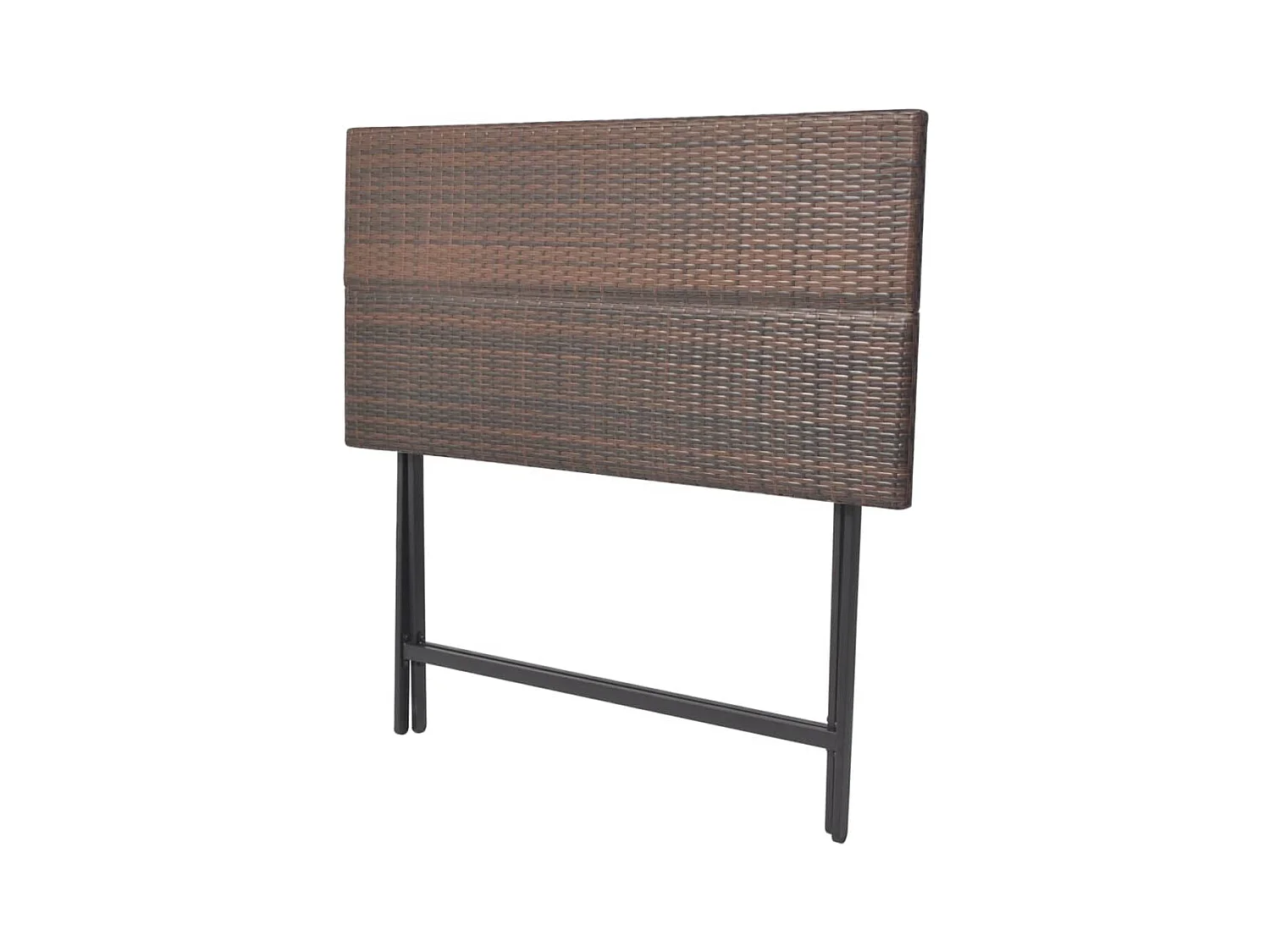 Ilyra  7-delige Tuinset inklapbaar staal poly rattan bruin