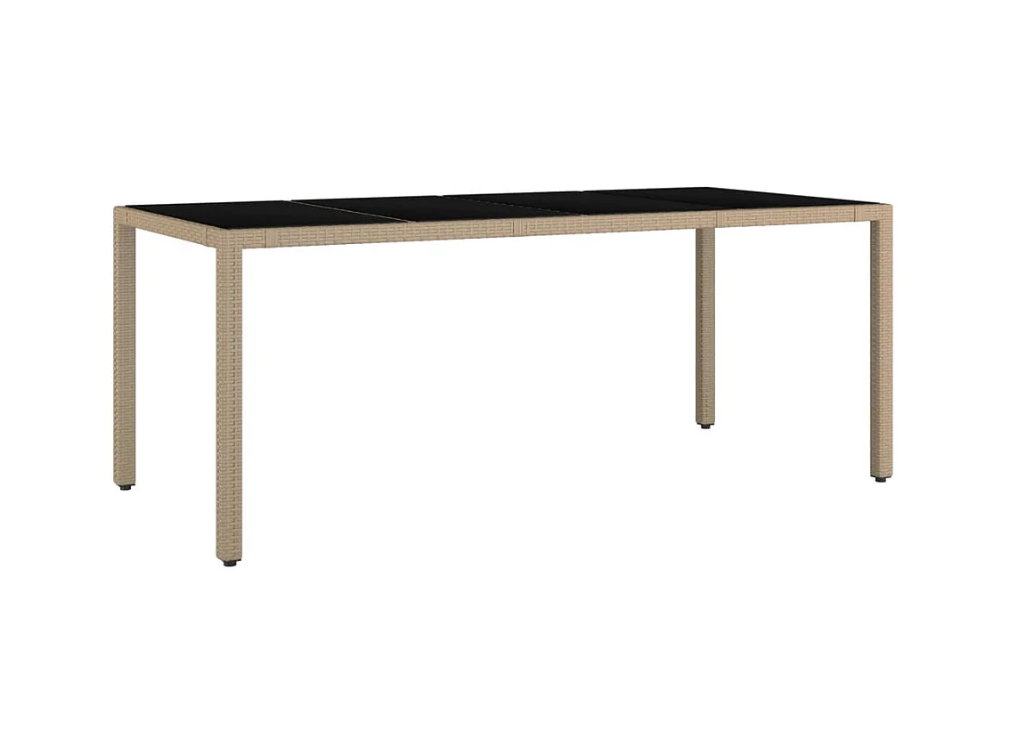 Barnesville  Ensemble à manger de jardin et coussins 9 pcs beige Poly rotin