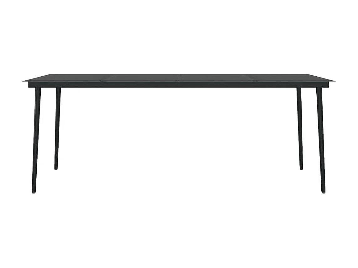 Vernon  Ensemble à manger de jardin et coussins 9 pcs Gris et noir