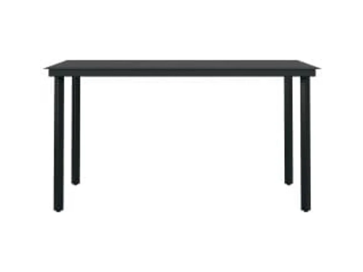 Union  Ensemble à manger de jardin coussins 7pcs Gris et noir