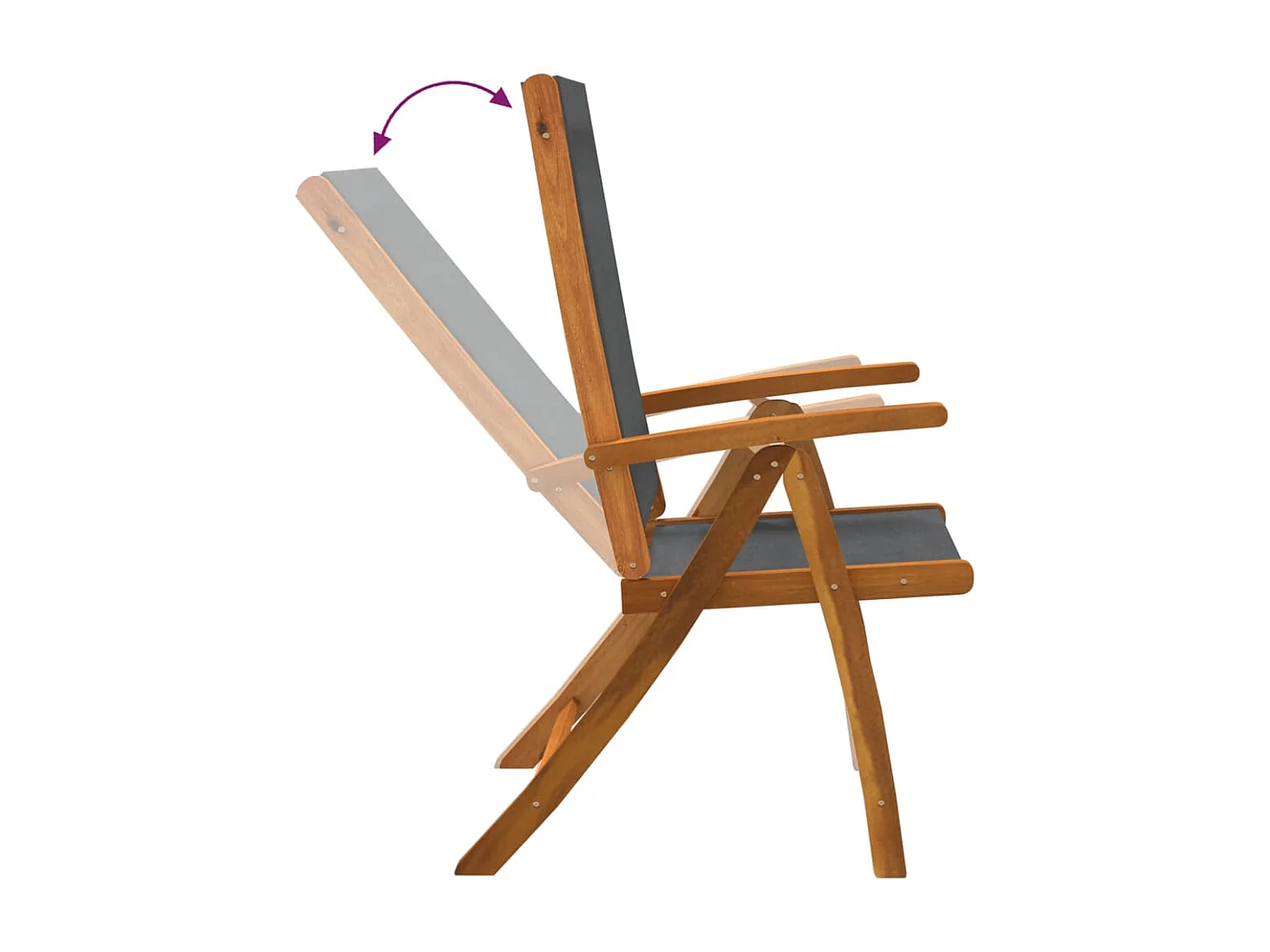 Yljo  Ensemble à manger de jardin 5pcs bois d'acacia solide textilène