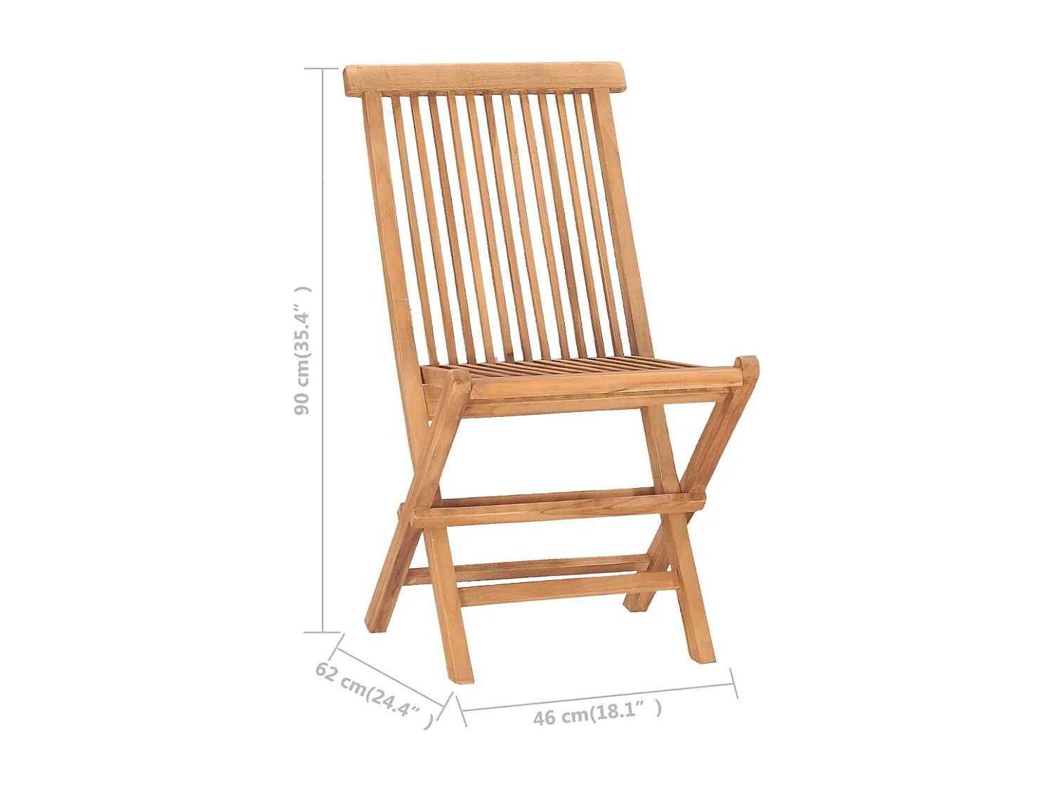 Glabbeek  Set de comedor de jardín plegable 7 pzas madera maciza de teca