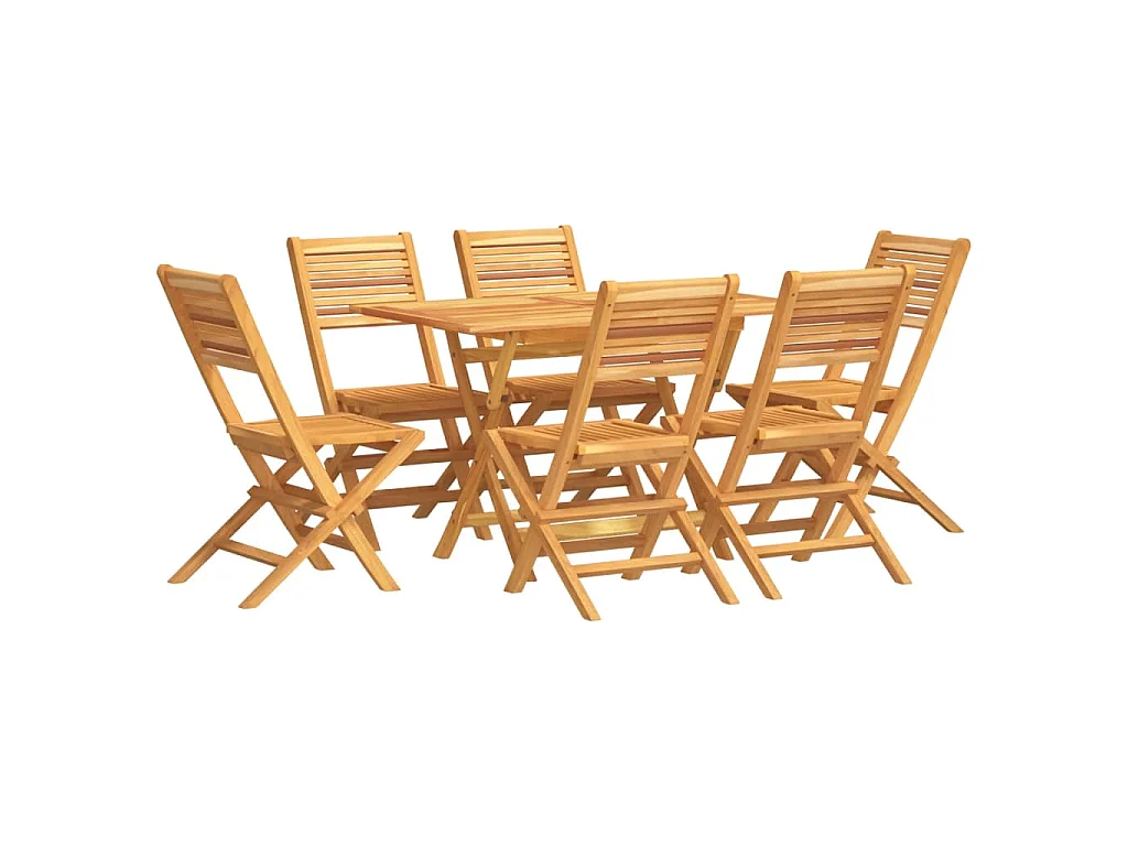 Rianka  Ensemble à manger de jardin 7 pcs Bois de teck solide