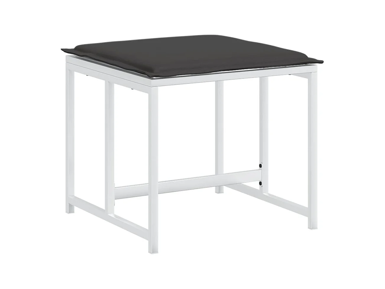 Dunkitt  Ensemble à manger de jardin avec coussins 13pcs blanc textilène